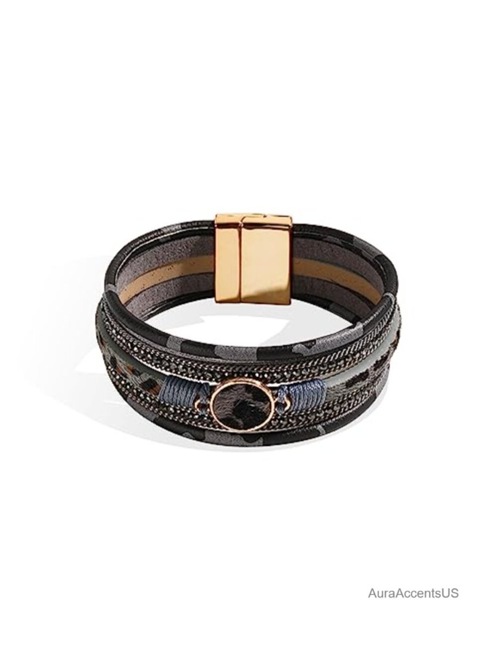 Leather Wrap Bracelet Boho Western Jewelry Stack Cuff Bangle